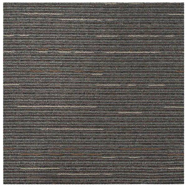 Matto laatta Raidallinen Tumma Ruskea 50 x 50 cm 20 kpl