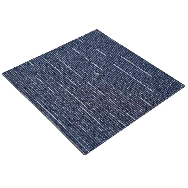 Matto laatta Raidallinen Sininen 50 x 50 cm 4 kpl PP ja Bitumi
