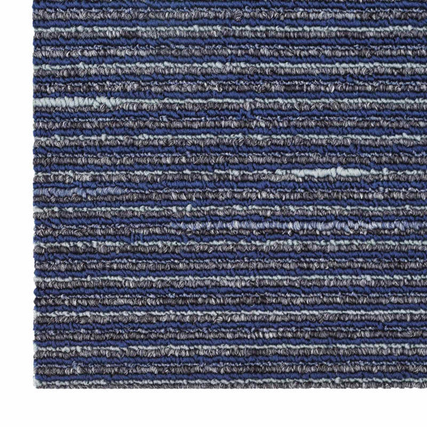 Matto laatta Raidallinen Sininen 50 x 50 cm 36 kpl PP ja Bitumi