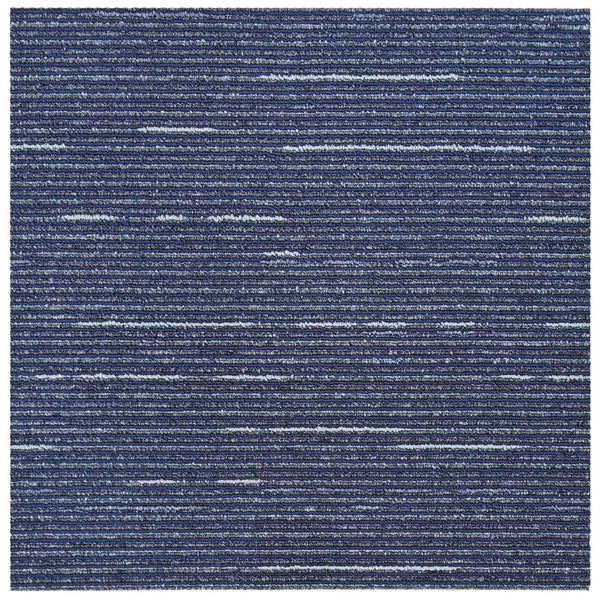 Matto laatta Raidallinen Sininen 50 x 50 cm 36 kpl PP ja Bitumi