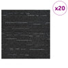 Matto laatta Raidallinen Musta 50 x 50 cm 20 kpl PP ja Bitumi
