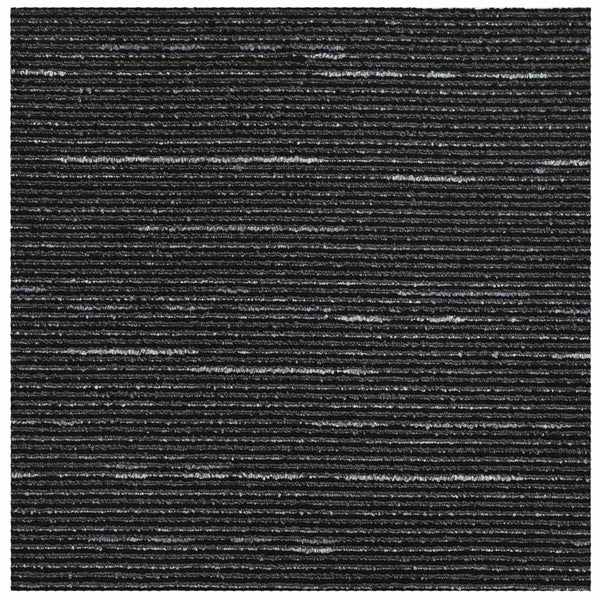 Matto laatta Raidallinen Musta 50 x 50 cm 36 kpl PP ja Bitumi