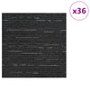 Matto laatta Raidallinen Musta 50 x 50 cm 36 kpl PP ja Bitumi