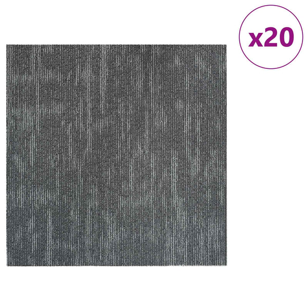 Matto laatta Betoninharmaa 50 x 50 cm 20 kpl PP ja Bitumi