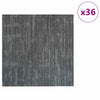 Matto laatta Betoninharmaa 50 x 50 cm 36 kpl PP ja Bitumi