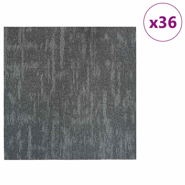 Matto laatta Betoninharmaa 50 x 50 cm 36 kpl PP ja Bitumi