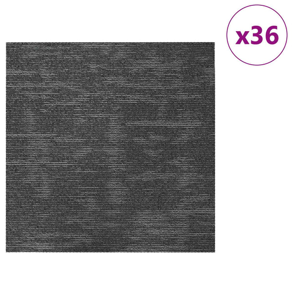 Matto laatta Hiiliruskea 50 x 50 cm 36 kpl PP ja Bitumi