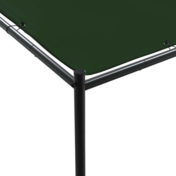 Huvimaja 4 x 3,98 x 2,67 m Vihreä Polyesteri ja teräs
