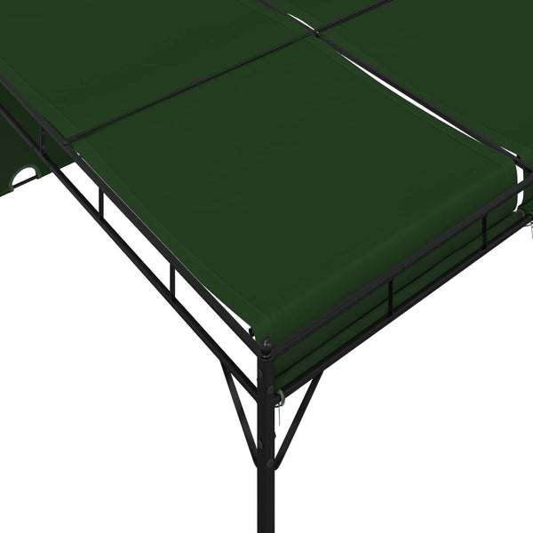 Huvimaja 4 x 3 x 2,3 m Vihreä Polyesteri ja teräs
