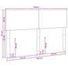 Luonnonreunainen sängynpääty ROSTOCK Tumma ruskea 140 cm