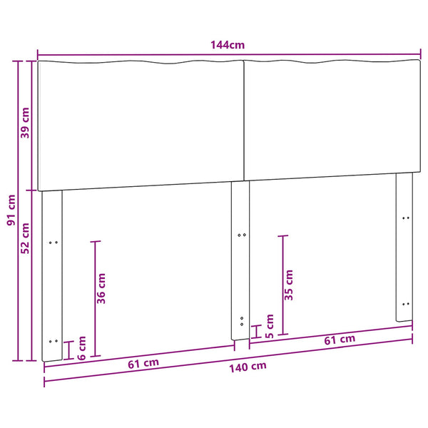 Luonnonreunainen sängynpääty ROSTOCK Luonnollinen 140 cm