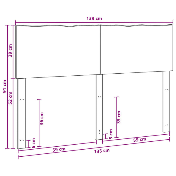 Luonnonreunainen sängynpääty ROSTOCK Luonnollinen 135 cm