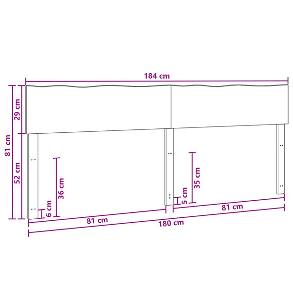 Luonnonreunainen sängynpääty ROSTOCK Luonnollinen 180 cm