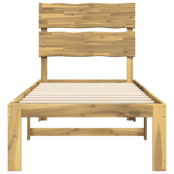 Yksittäinen sänky päätykehikolla ROSTOCK valkoinen 90 x 200 cm
