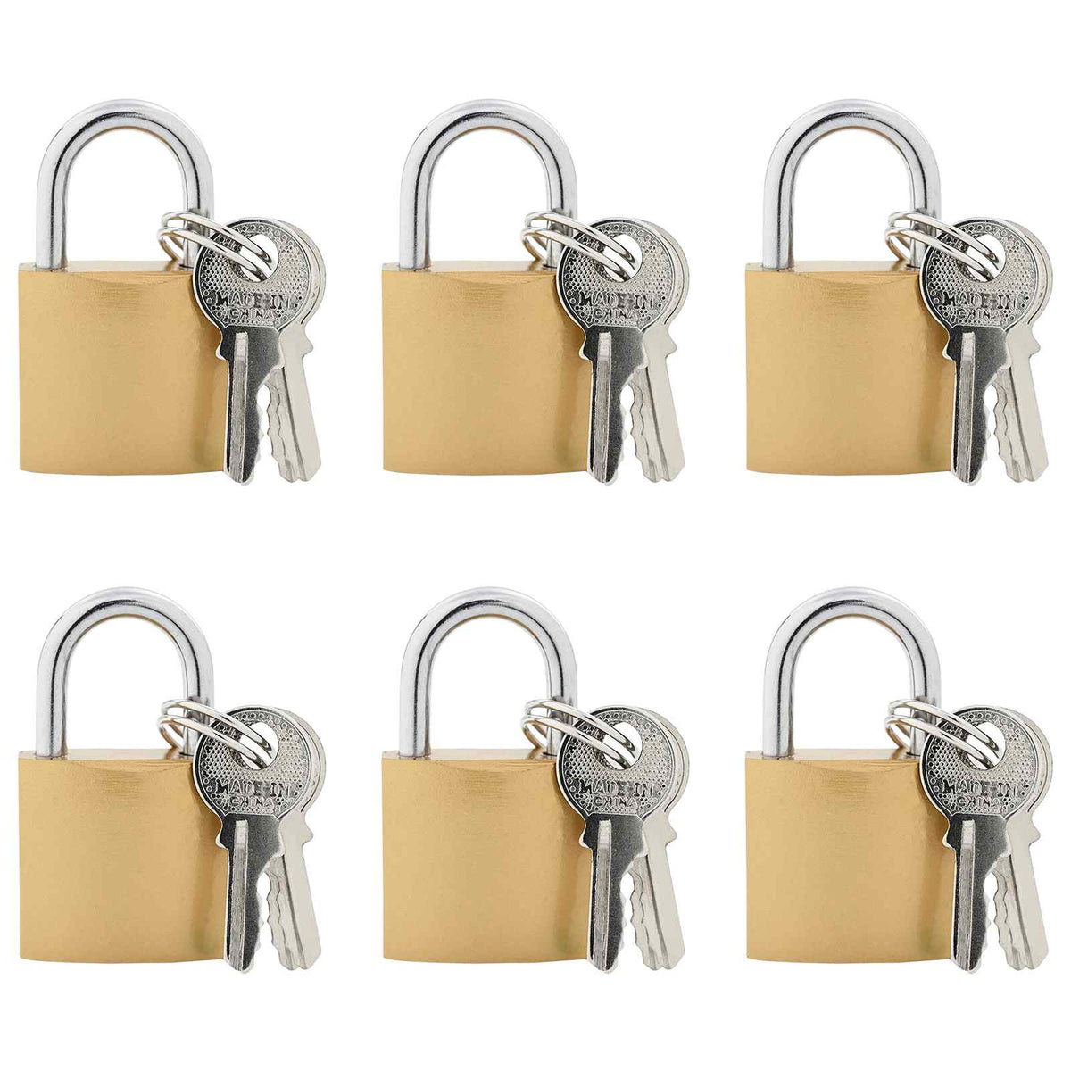 U-lukko avaimilla 6 pcs Messinki Rauta