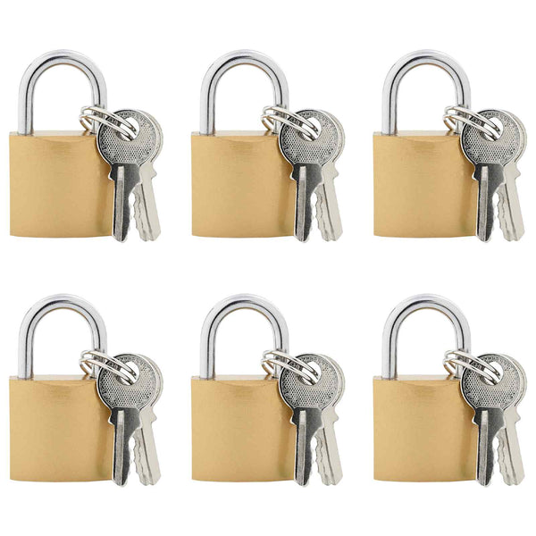 U-lukko avaimilla 6 pcs Messinki Rauta