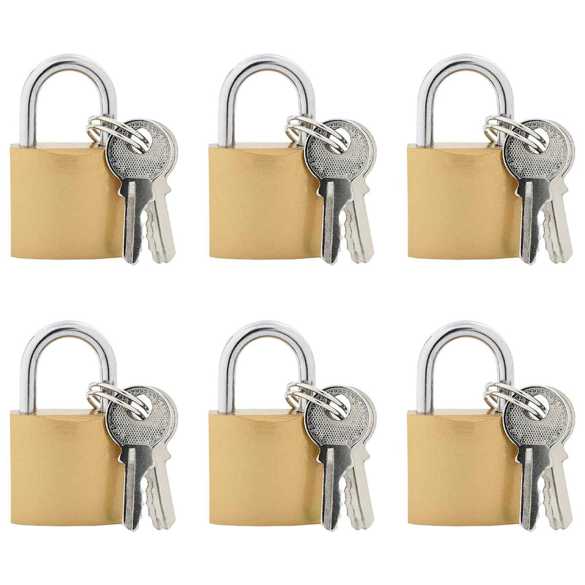 U-lukko avaimilla 6 pcs Messinki Rauta