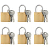 U-lukko avaimilla 6 pcs Messinki Rauta