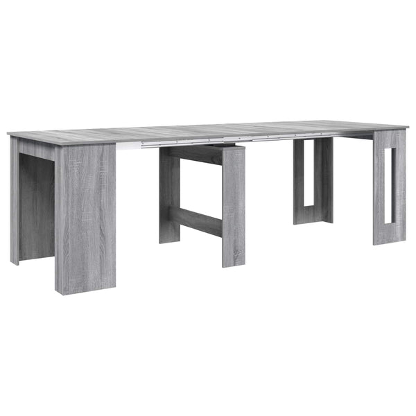 Ruokailupöytä 240 x 85 x 75 cm Tekninen puu Harmaa Sonoma