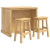 Keittiösaari Setti 3 kpl Hunajavaha 112 x 77 x 91,5 cm