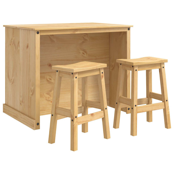 Keittiösaari Setti 3 kpl Hunajavaha 112 x 77 x 91,5 cm