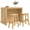 Keittiösaari Setti 3 kpl Hunajavaha 112 x 77 x 91,5 cm