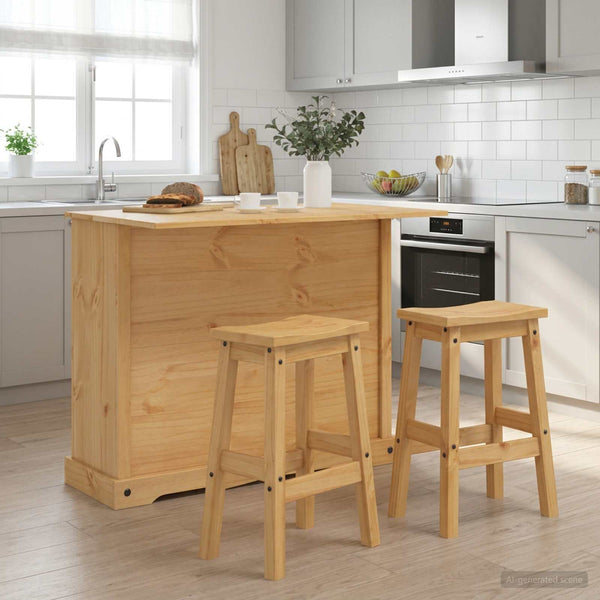 Keittiösaari Setti 3 kpl Hunajavaha 112 x 70 x 91,5 cm