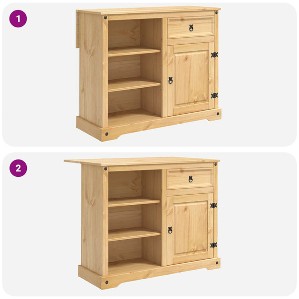 Keittiösaari Setti 3 kpl Hunajavaha 112 x 70 x 91,5 cm