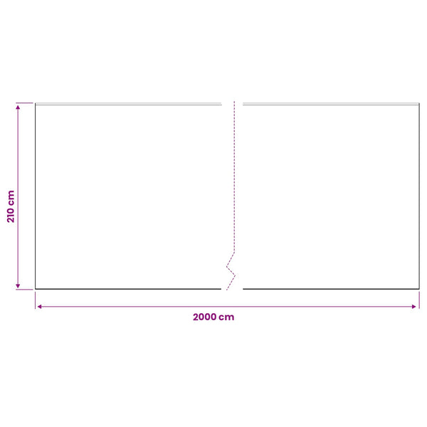 Pölysuojus liimateipillä 6 kpl Läpinäkyvä 210 x 2000 cm HDPE