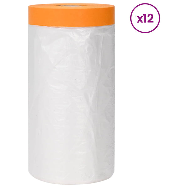 Pölysuojus liimateipillä 12 kpl Läpinäkyvä 110 x 3300 cm HDPE