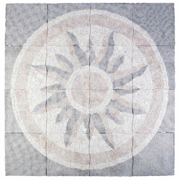 Mosaiikkilaattat Aurinkokuviolla Monivärinen 120 x 120 cm