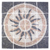 Mosaiikkilaattat Aurinkokuviolla Monivärinen 120 x 120 cm