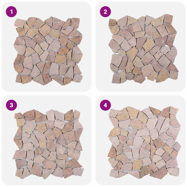 Mosaiikkilaatat Punainen 30 x 30 cm Marmori