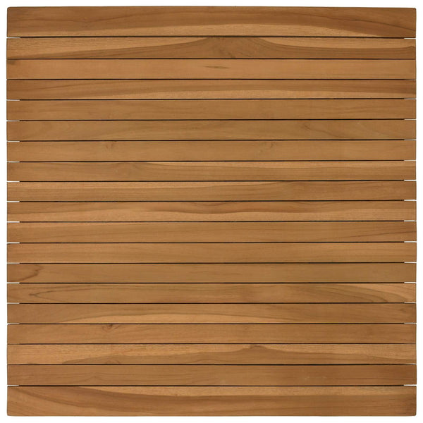 Pöytälevy 70 x 70 x 3,5 cm Neliö Tiikkipuu Luonnollinen