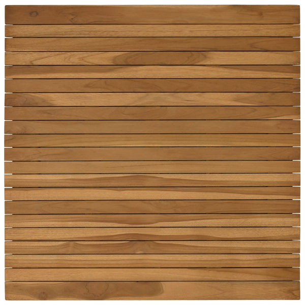 Pöytälevy 80 x 80 x 3,5 cm Neliö Tiikkipuu Luonnollinen