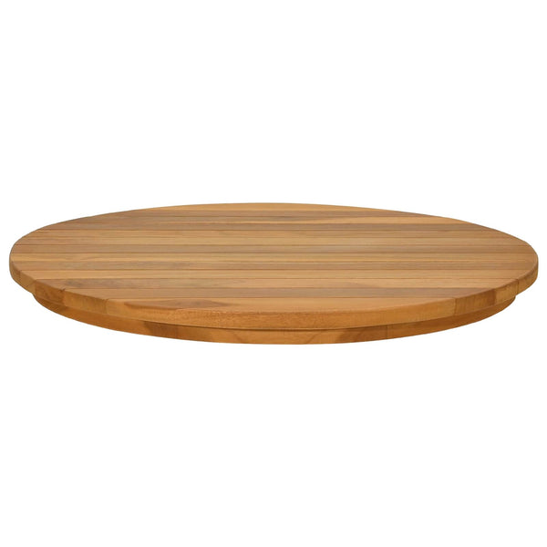 Pöytälevy Ø 50 x 3,5 Pyöreä Tiikkipuu Luonnollinen