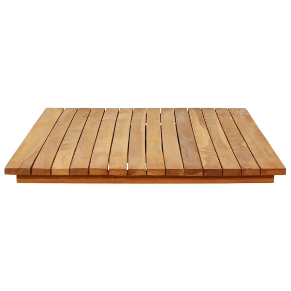 Pöytälevy 110 x 55 x 3,5 cm Suorakaide Tiikkipuu Luonnollinen