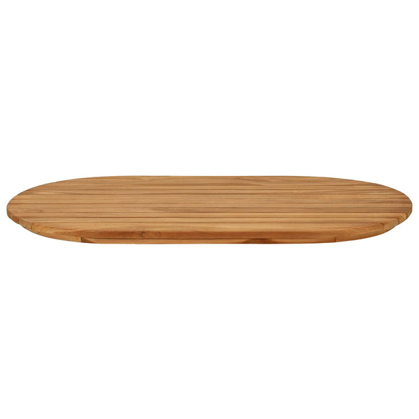 Pöytälevy 80 x 40 x 3,5 cm Ovaali Tiikkipuu Luonnollinen