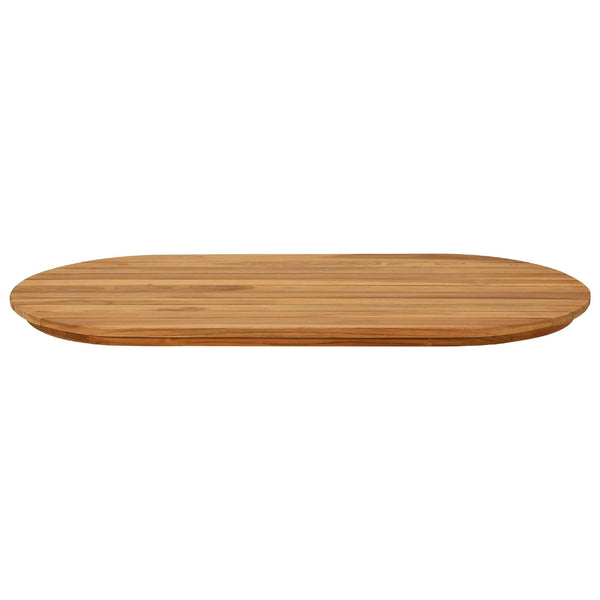 Pöytälevy 90 x 45 x 3,5 cm Ovaali Tiikkipuu Luonnollinen