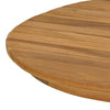 Pöytälevy 110 x 55 x 3,5 cm Ovaali Tiikkipuu Luonnollinen