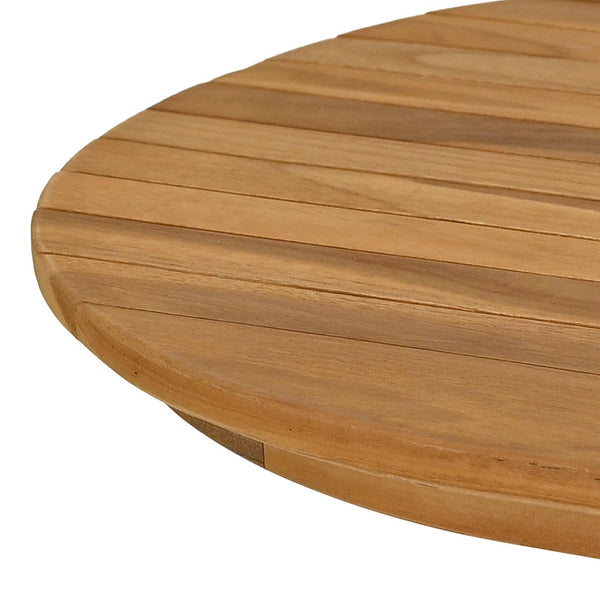 Pöytälevy 110 x 55 x 3,5 cm Ovaali Tiikkipuu Luonnollinen