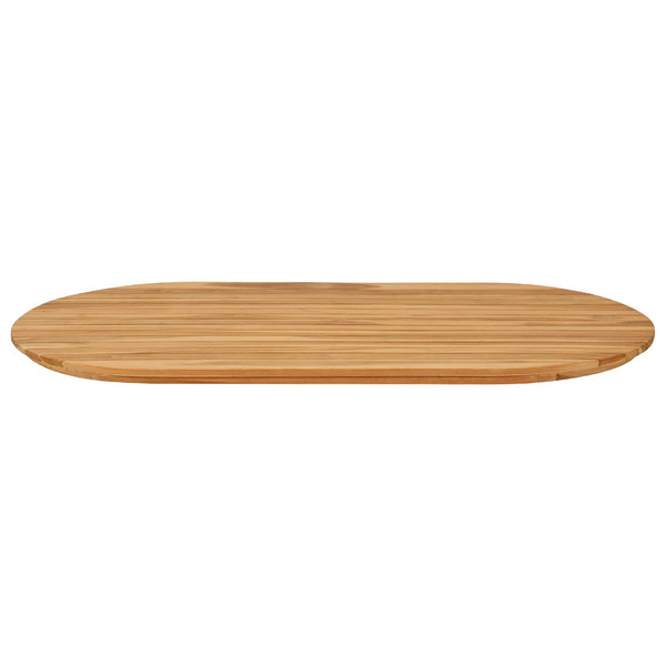 Pöytälevy 110 x 55 x 3,5 cm Ovaali Tiikkipuu Luonnollinen