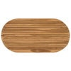 Pöytälevy 110 x 55 x 3,5 cm Ovaali Tiikkipuu Luonnollinen
