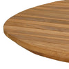 Pöytälevy 120 x 70 x 3,5 cm Ovaali Tiikkipuu Luonnollinen