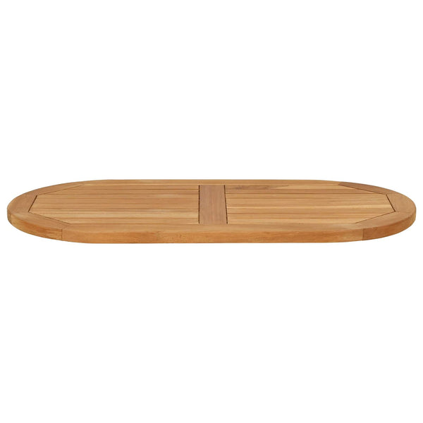 Pöytälevy 80 x 40 x 2,5 cm Ovaali Tiikkipuu Luonnollinen