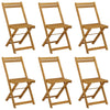 Kääntyvät Puutarhatuolit 6 pcs Luonnollinen 40 x 53 x 80 cm