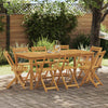 Ulko Bistro Tuolit 8 pcs Luonnollinen 40 x 53 x 80 cm