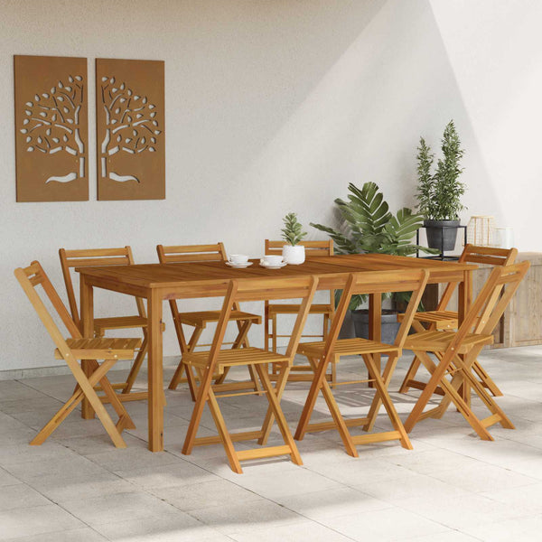 Ulko Bistro Tuolit 8 pcs Luonnollinen 40 x 53 x 80 cm