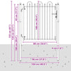 Aitausportti DRONTEN 100 x 100 cm Metalli Musta Lukittava