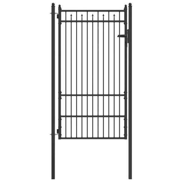 Aitausportti BAARLO 100 x 175 cm Metalli Musta Lukittava